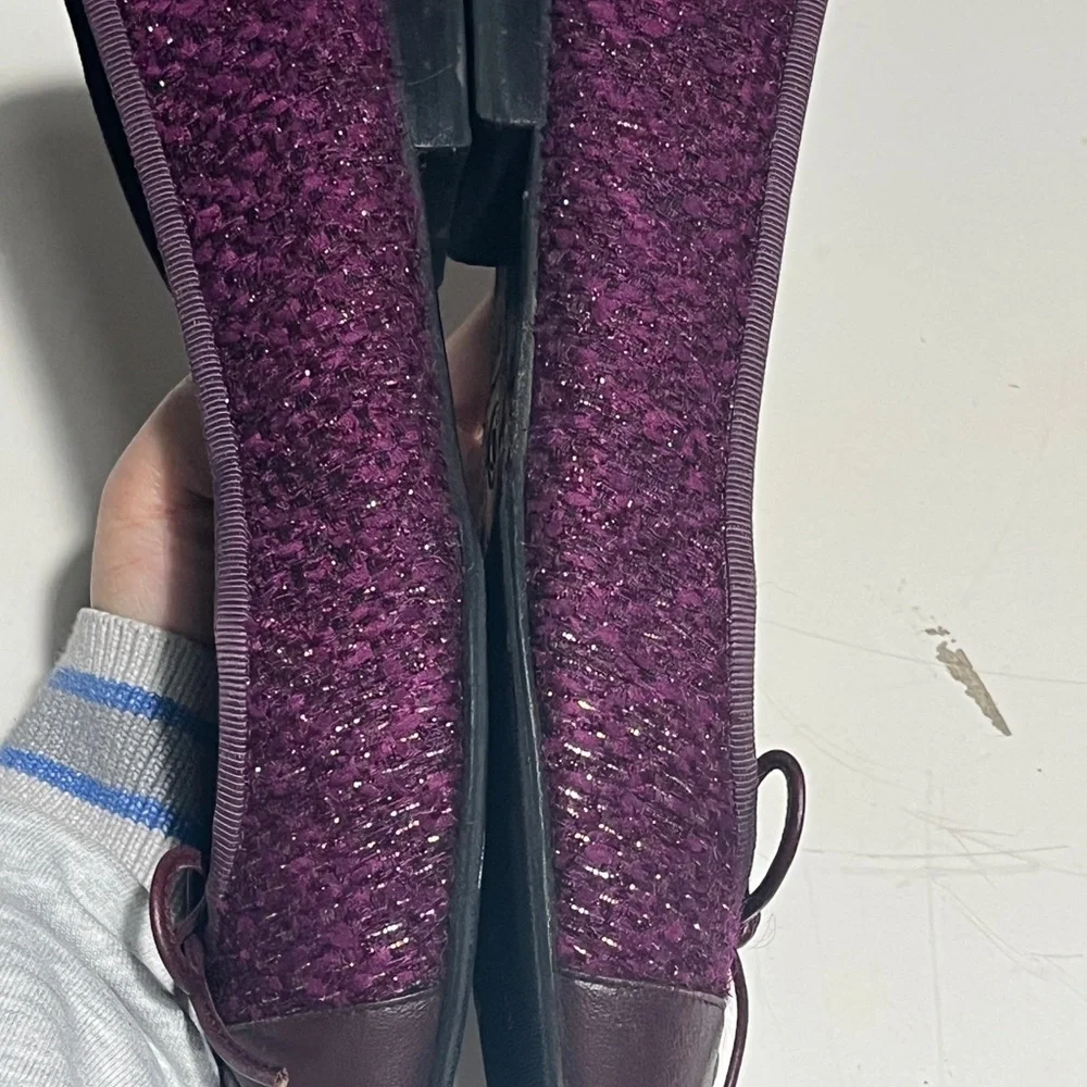 CHANEL Women's Dark Purple Ballet Flats - Picture 5 of 10
